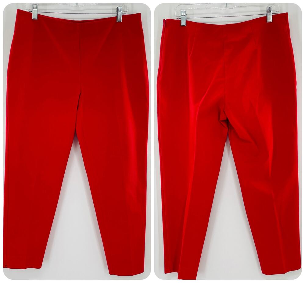 Estelle and Finn Red Stretch Tapered Leg Pants Slacks Leggings 10